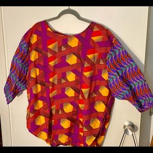 Graphic print made from authentic African fabric